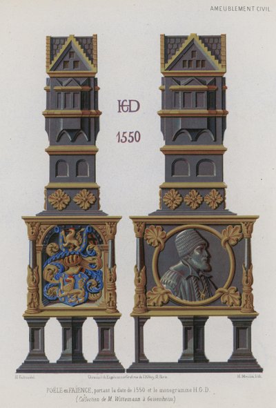 Tegeloven daterend uit 1550 door French School