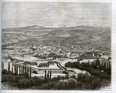Tlemcen in Algerije in de 19e eeuw - gravure in "La France illustree: geographie, histoire, administration statistique" door V.A. Malt-Brown. 1884 door French School