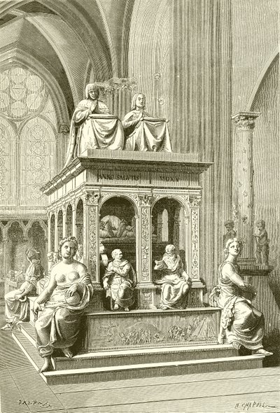 Graf van Lodewijk XII en Anna van Bretagne in Saint Denis door French School