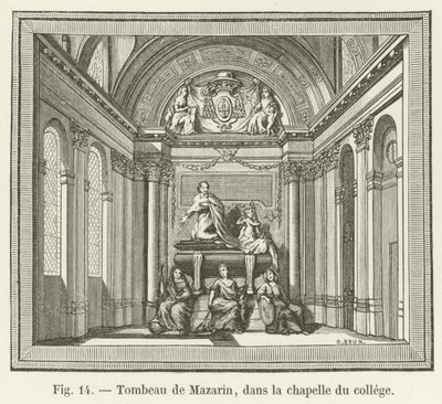 Graf van Mazarin, in de kapel van het college door French School
