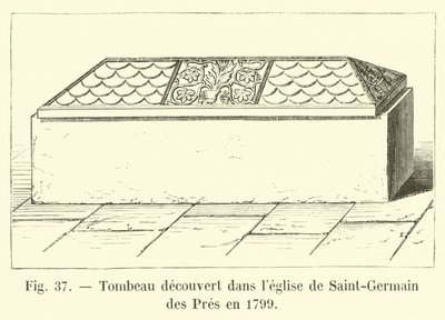 Graf ontdekt in de kerk van Saint-Germain des Prés in 1799 door French School