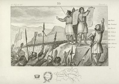 Verdrag tussen Karel de Kale en zijn broer Lodewijk de Duitser, Straatsburg, 842 door French School