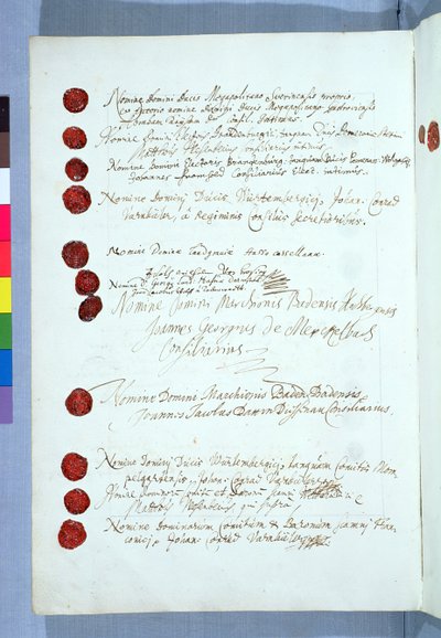 Verdrag van Westfalen, ondertekend in Munster 24 oktober 1648 door French School