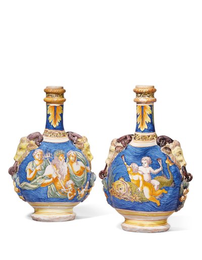 Twee Kalebassen, Nevers, ca. 1680-1700 door French School