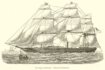 Een Amerikaanse clipper door French School