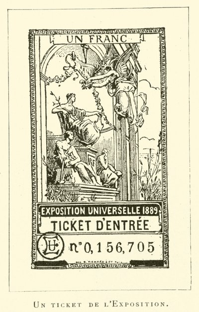 Een ticket van de Tentoonstelling door French School