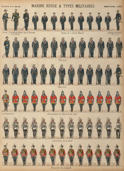 Uniformen van het Russische leger en de marine door French School