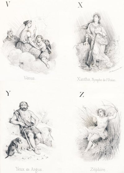 V X Y Z: Venus, Xantho, Ogen, Zephire door French School