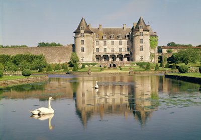 Uitzicht op de westgevel van het kasteel door French School