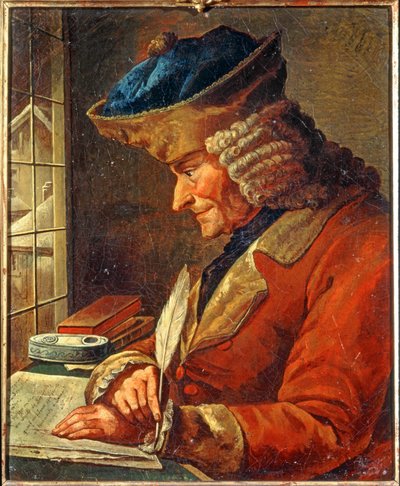 Voltaire (schilderij op doek) door French School