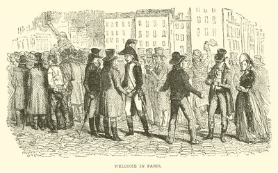 Welkom in Parijs (gravure) door French School