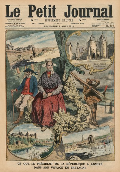 Wat de president van de republiek heeft bewonderd tijdens zijn reis door Bretagne, voorpagina illustratie uit 
