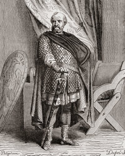 Willem I, uit Histoire de France, ca. 1880 door French School