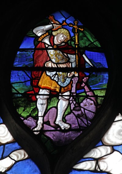 Raam w10 met afbeelding van St. Michael door French School