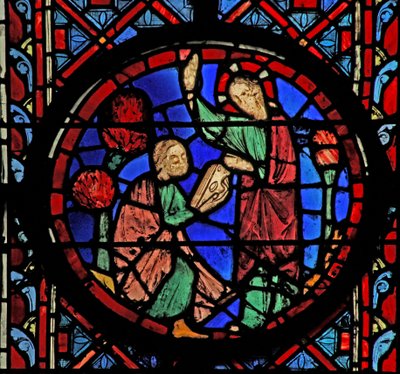God geeft het boek aan Jeremia door French School