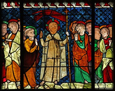 Venster w14 met Christus verschijnt aan zijn discipelen door French School