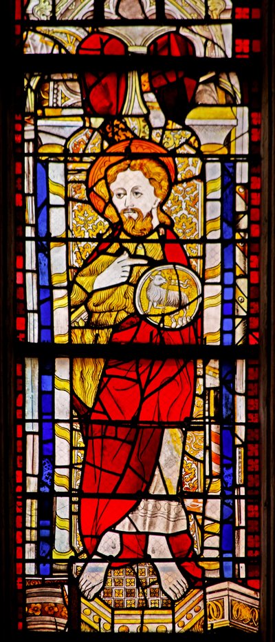 Raam w14 met Sint Johannes de Doper door French School