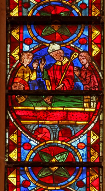 Scènes uit het leven van St. Stefanus en het verhaal van zijn relieken: hij wordt begraven door Gamaliël en Nicodemus door French School