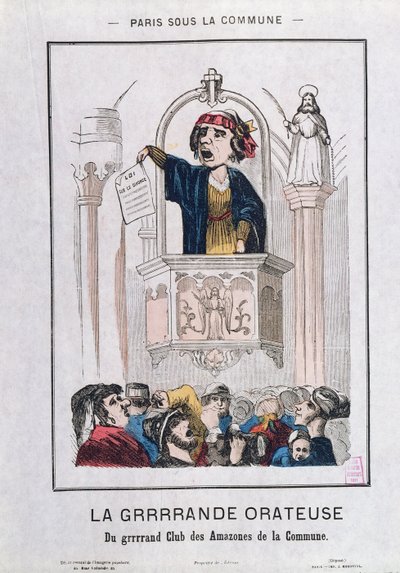 Vrouwenclub tijdens de Commune, 1871 door French School