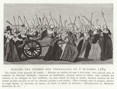 Vrouwenmars naar Versailles, Franse Revolutie, 5 oktober 1789 door French School