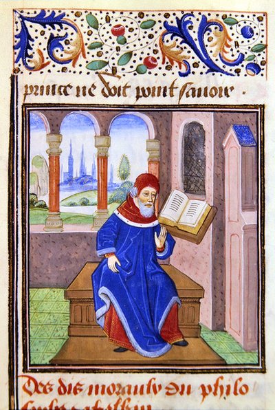 Zaqaquin, uit Histoire des Philosophes, eind 15e eeuw door French School