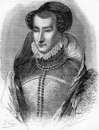 Portret van Joan III van Albret (1528-1572), moeder van koning Hendrik IV en vrouw van Antoine de Bourbon. In 