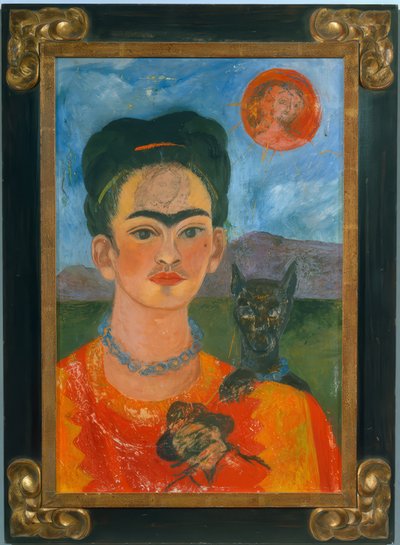 Zelfportret met het portret van Diego op mijn borst... door Frida Kahlo