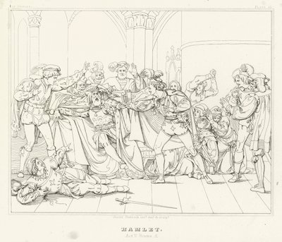 Hamlet, Act V, Scene 2 (gravure) door Friedrich August Moritz Retzsch