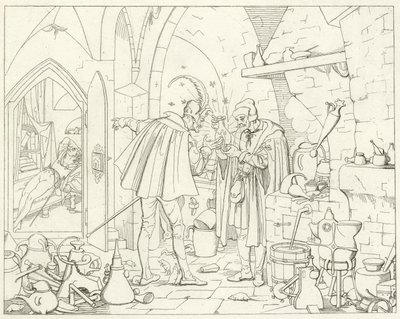 Illustratie voor Goethes Faust door Friedrich August Moritz Retzsch