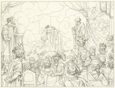 Illustratie voor Goethes Faust door Friedrich August Moritz Retzsch