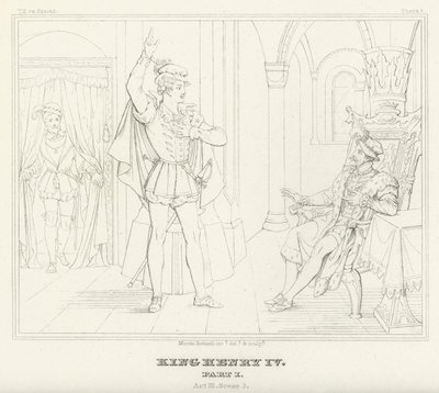 Koning Hendrik IV, Deel I, Act III, Scene 3 door Friedrich August Moritz Retzsch