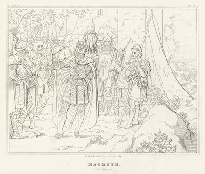 Macbeth, Acte V, Scene 5 door Friedrich August Moritz Retzsch