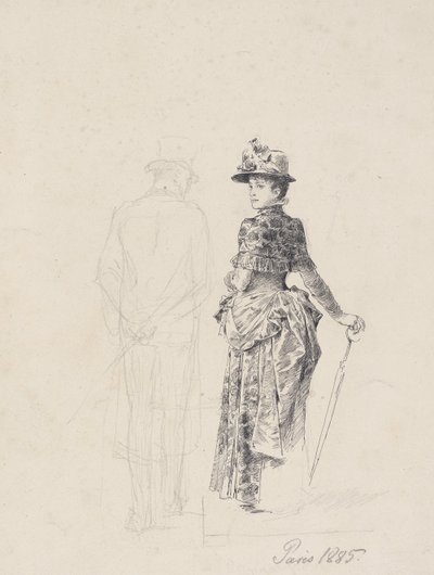 Parijs 1885 door Friedrich August von Kaulbach