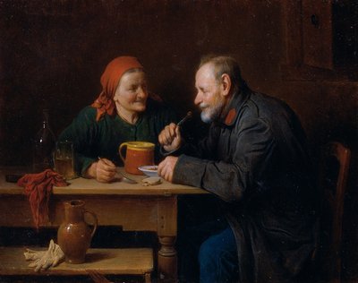 De middagmaaltijd door Friedrich Friedländer Ritter von Malheim
