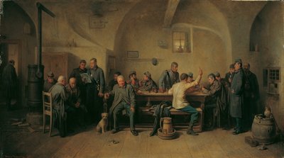 Soldaten in de kantine door Friedrich Friedländer Ritter von Malheim