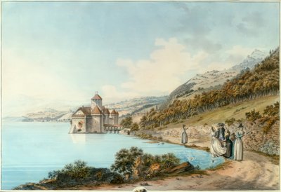 Kasteel van Chillon door Friedrich Georg Wexelberg