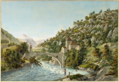 Brug Saint-Maurice door Friedrich Georg Wexelberg