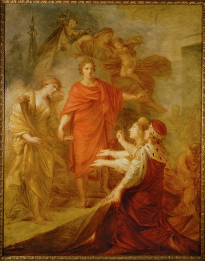 Venetië en Dalmatië brengen hulde aan keizer Frans I ... (schilderij op doek) door Friedrich Heinrich Fuger