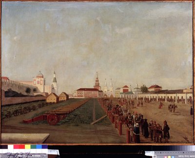 Het Rode Plein in Moskou door Friedrich Hilferding