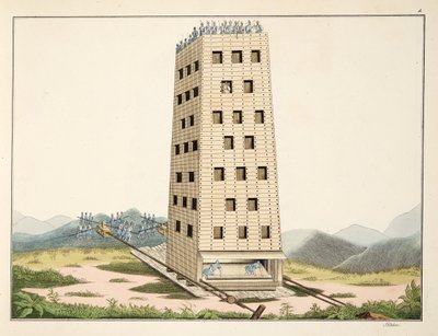 Beweegbare toren, ontworpen naar Caesars toren in Namen, plaat uit 