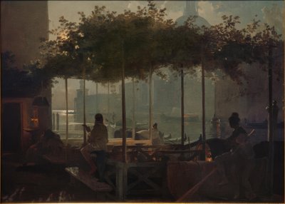 Maanverlichte nacht in Venetië door Friedrich Nerly