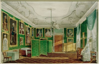 Berlijns stadspaleis, slaapkamer van prinses Marie door Friedrich Wilhelm Klose