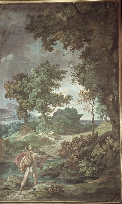 Terugkerende Odysseus van de jacht, Scènes uit de Odyssee door Friedrich the Elder Preller