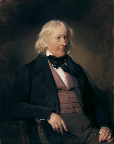 Duits: Portret van de beeldhouwer Bertel Thorvaldsen (1770-1844) door Friedrich von Amerling