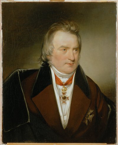 Professor Dr. Ignaz Rudolf Bischoff von Altenstern, chef-arts van het Oostenrijkse leger, vroege beschermheer van Amerling ... (schilderij op doek) door Friedrich von Amerling