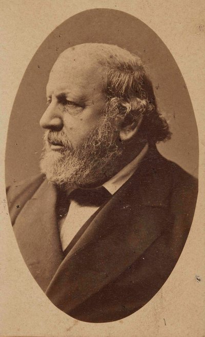 Portret van de componist Ferdinand von Hiller 1811-1885, ca. 1880 door Fritz Luckhardt