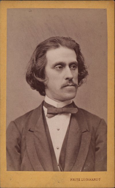 Portret van de componist Josef Strauss 1827-1870, c. 1868 door Fritz Luckhardt