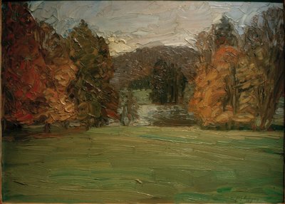 Park in de herfst bij Weimar door Fritz Mackensen