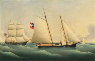Verovering van de "Savannah" door de "U.S.S. Perry" door Fritz Müller