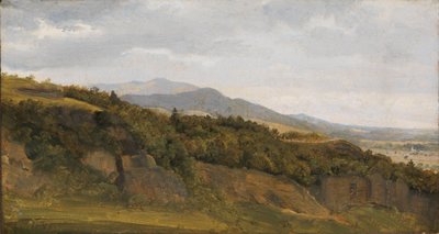 Duits landschap met uitzicht op een brede vallei door Fritz Petzholdt